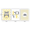 Ver imagem 4 de Quadro Infantil Coruja Love Elefante Branco Vidro
