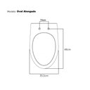 Ver imagem 3 de Tampa de Vaso Oval Alongado Branco para Bacia Aqualiv