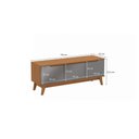 Ver imagem 2 de Rack Kappesberg 3 Portas Canela/chumbo 136cm