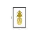 Ver imagem 3 de Quadro 30x20cm Abacaxi Dourado Moldura Vidro