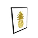 Ver imagem 2 de Quadro 30x20cm Abacaxi Dourado Moldura Vidro