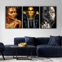 Ver imagem 1 de Quadro para sala 60x135cm Mulher Maquiagem Moldura