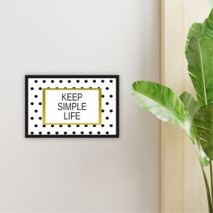 Quadro 20x30cm Frase Keep Simples Life Vidro