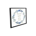 Ver imagem 2 de Quadro 30x30cm Ho'oponopono Floral Azul Vidro