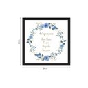 Ver imagem 3 de Quadro 30x30cm Ho'oponopono Floral Azul Vidro