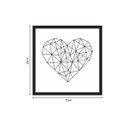 Ver imagem 3 de Quadro 25x25cm Coração Geométrico Moldura Vidro