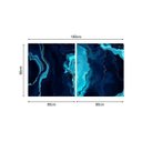 Ver imagem 4 de Quadro 90x80cm 2pçs Abstrato Azul Canvas