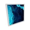 Quadro 90x80cm 2pçs Abstrato Azul Moldura Vidro - 3