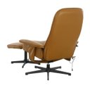 Ver imagem 7 de Kit 2 Poltronas Reclináveis Manuais Royale Massageia Giratória Apoio para Os Pés Pu Caramelo G31 - G