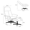 Ver imagem 4 de Kit 2 Poltronas Reclináveis Manuais Royale Massageia Giratória Apoio para Os Pés Pu Caramelo G31 - G