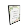 Quadro 30x25cm Frase Flor Verde Moldura Vidro - 2