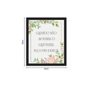 Ver imagem 3 de Quadro 30x25cm Frase Flor Verde Moldura Vidro