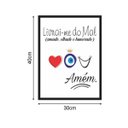 Ver imagem 3 de Quadro 40x30cm Livra-me do Mal Moldura Vidro