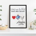 Ver imagem 1 de Quadro 40x30cm Livra-me do Mal Moldura Vidro