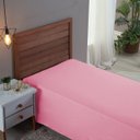 Ver imagem 1 de Forro Cama Solteiro 300 Fios Algodão sem Elástico Toque Macio:rose