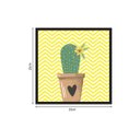 Ver imagem 3 de Quadro 25x25cm Chervon Amarelo e Cacto Vidro