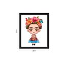 Ver imagem 3 de Quadro 30x25cm Frida Kahlo Criança Moldura Vidro