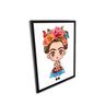 Quadro 30x25cm Frida Kahlo Criança Moldura Vidro - 2