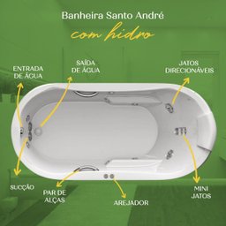 Banheira Retangular Santo André com Hidro - 3