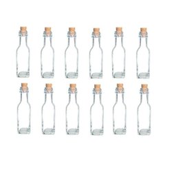 Kit 10 Garrafinhas de Vidro Whisky 20Ml com Tampas de Rolha 8,5cm - 3