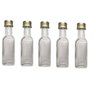 Kit 200 Garrafinhas de Vidro Whisky 20Ml com Tampas Aluminio Dourada 8,5cm - 1