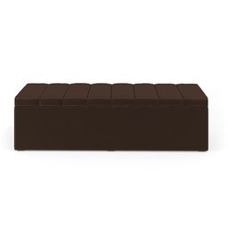 Calçadeira Baú Navi 160 para Cama Queen N-027 Veludo Marrom Chocolate Aradecor - 2