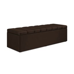 Calçadeira Baú Navi 160 para Cama Queen N-027 Veludo Marrom Chocolate Aradecor - 3