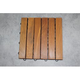 Deck de Madeira Modular com Base Plástica 6 Ripas 30x30 Kit 24 Peças (2m²) - 3