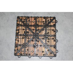 Deck de Madeira Modular com Base Plástica 6 Ripas 30x30 Kit 24 Peças (2m²) - 5