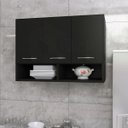 Ver mais imagens de Armário Parede Suspenso Multiuso Quarto Cozinha 3 Portas ClickForte Armário Multiuso Preto