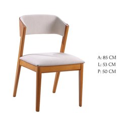 Conjunto de Mesa Gardênia 1,80m 6 Cadeiras - Madeira Maciça Encosto Anatômico - Távoli Decor - 6