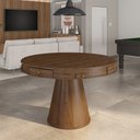 Ver imagem 6 de Mesa de Jogos Carteado 4 Lugares Bellagio com Gavetas e Tampo Reversível Base Cone com Tecido Noguei