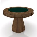Ver mais imagens de Mesa de Jogos Carteado 4 Lugares Bellagio com Gavetas e Tampo Reversível Base Cone com Tecido Noguei