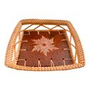 Ver imagem 2 de Bandeja Quadrada Rattan e Ceramica Floral de Bali