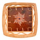 Ver imagem 1 de Bandeja Quadrada Rattan e Ceramica Floral de Bali