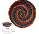Ver imagem 2 de Cesta Decorativa Fibra de Papel Azul e Vermelho 30cm