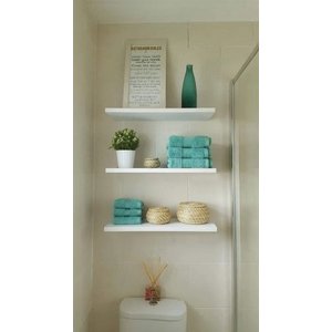 Prateleiras Mdf Branca 50x20 Kit 3 Peças