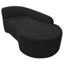 Ver imagem 6 de Recamier Curvo Orgânico 140cm 2 Lugares Lado Direito para Sala Estar Bouclé Paris