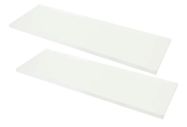 Combo 2 Prateleiras Nicho Mdf 100x15 Branco Com Suporte Invisivel - 4