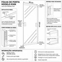 Ver imagem 5 de Porta Frisada R30K 210x80 Madeira MDF Pronta Instalar:Imbuia