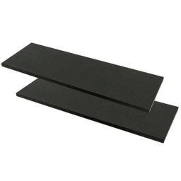 Jogo 2 Prateleiras Nicho Mdf 100x15 Pret0 Com Suporte Invisivel - 5