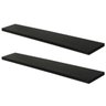 2 Prateleiras Mdf 100x15 Preto com Suporte Invisivel - 6
