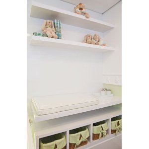 Prateleiras Mdf Branca 2 peças 120x20 Com Suporte Invisivel