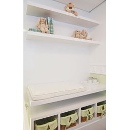 Kit Combo 2 Prateleiras Branca em MDF 130x20 com Suporte Invisivel - 2