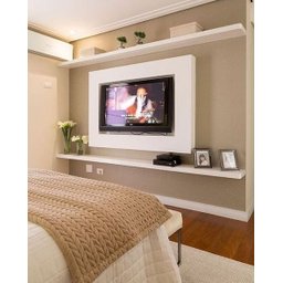 Kit Combo 2 Prateleiras Branca em MDF 130x20 com Suporte Invisivel - 1