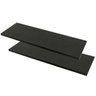Super Jogo Prateleiras Mdf Preta 120x20 Com Suporte Invisivel - 1