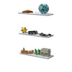 Combo 3 Prateleiras 1200x200 Mdf Branca com Suporte Invisivel - 6