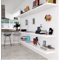 Combo 3 Prateleiras 1200x200 Mdf Branca com Suporte Invisivel - 4