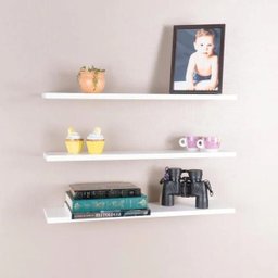 Combo 3 Prateleiras 1200x200 Mdf Branca com Suporte Invisivel - 5