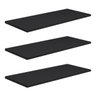 Combo 3 Prateleiras Mdf 1200x200 Preta com Suporte Invisivel - 3